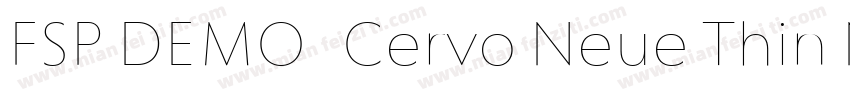 FSP DEMO   Cervo Neue Thin Neue Reg字体转换